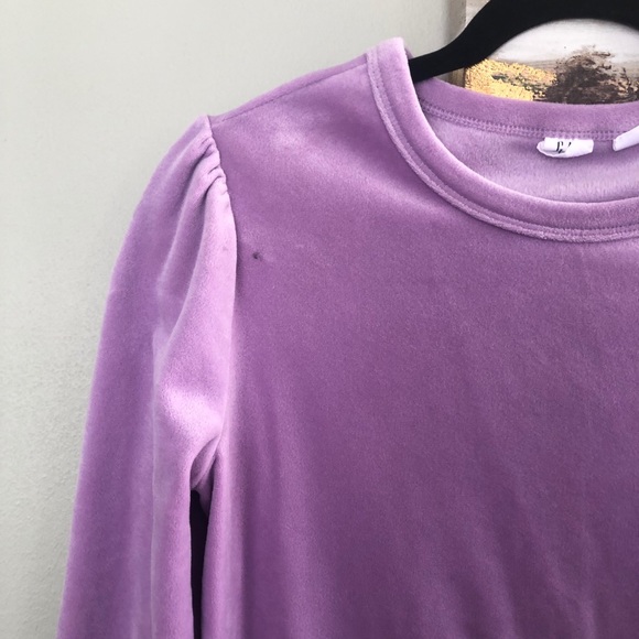 Gap Kids Purple Velour Top and Logo Sweatshirt - Picture 9 of 10